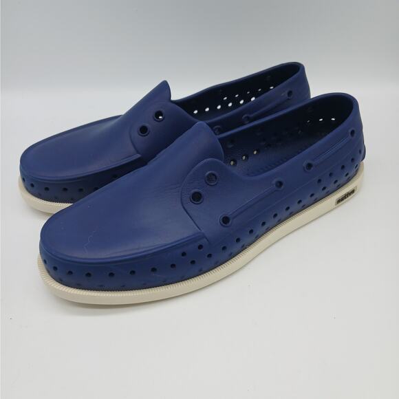 Native Unisex Howard Sugarlite Slip on Rubber Loafers Boat Shoes M8/W10 Navy - Picture 1 of 11